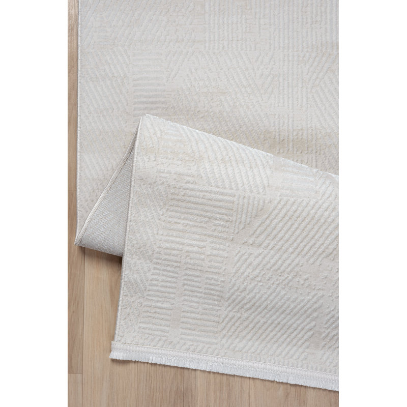 Runner Rillings Solid Colour Machine Made Indoor / Outdoor Area Rug, Runner 3'11" x 11'6"