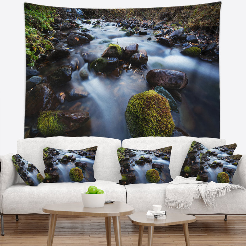 Tapisserie en polyester à flux rapide et de montagne avec accessoires suspendus inclus, H 50 po x l 60 po