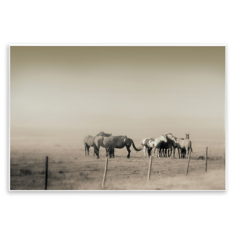 Plaque murale The Herd, monochrome par Roberta Murray, H 13 po x l 19 po