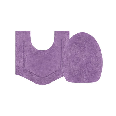Morissette 2 Piece Cotton Contour Rug and Toilet Lid Cover Set