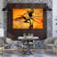 African Woman Golden Silhouette Abstract Elegant Traditional Portrait Wall Art Print 1 Piece Wrapped Canvas Wall Art-1201608922
