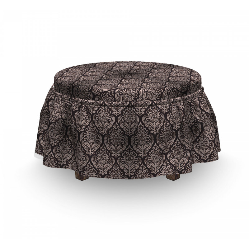 Housse pour repose-pieds motif fleur