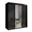 Armoire noire 71 "avec miroir Monaco 71"-1337071390