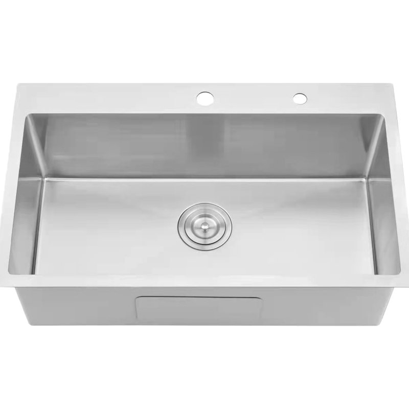 Rust Stainless Steel 30 In Sink With Bottom Grid & Stain Finish Extra Drop-In Scratch Resistance
