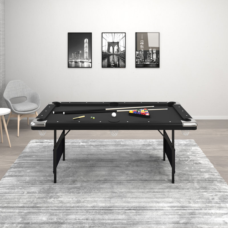 Fat Cat Trueshot Foldable Billiards Table, 6 Foot Black
