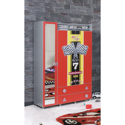Randsburg 47.64'' Wide Kids Armoire with Mirror