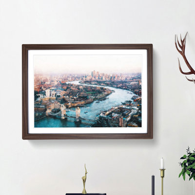 River Thames And London Skyline - Single Picture Frame Painting on MDF