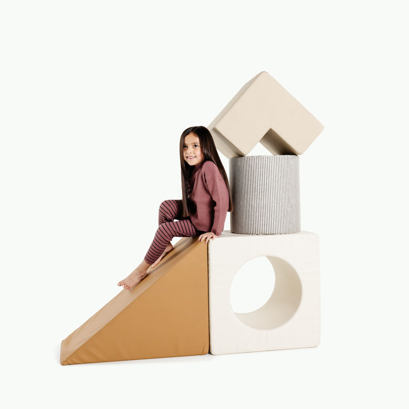 Gathre Block Playset, Ivory/Camel/Stone Stripe/Millet
