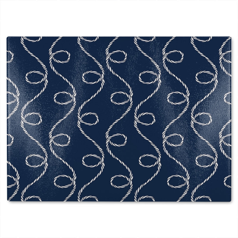 Swirled Rope Glass Chopping Board, 40cm L x 28cm W