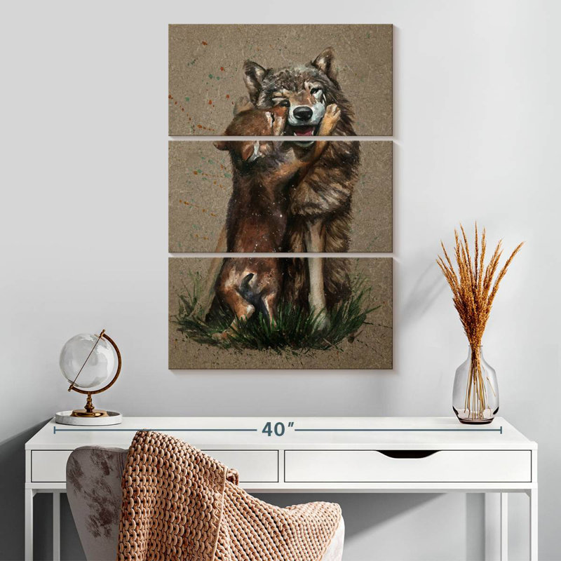 Wolf Parenting, 32" H x 20" W
