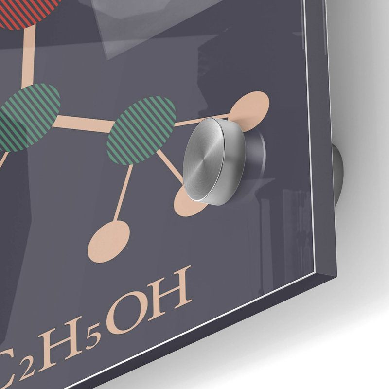 'Alcohol Molecule' Acrylic Glass Wall Art, 36" H x 24" W x 0.2" D