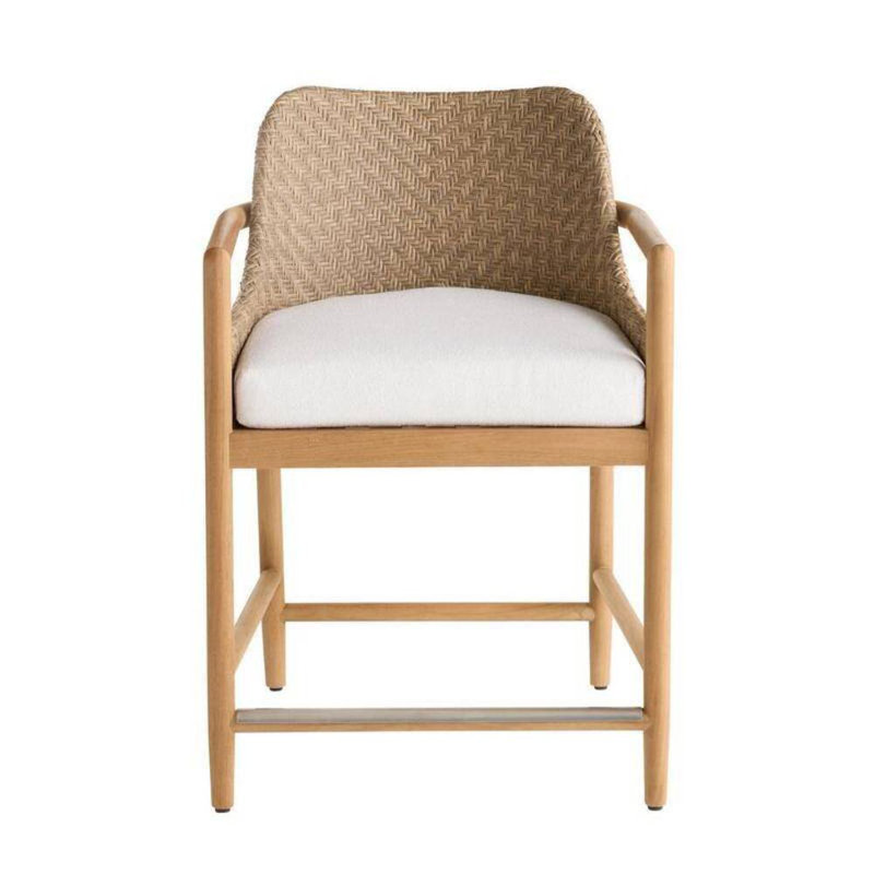 Chilton Outdoor Teak Bar Stool, 25.5