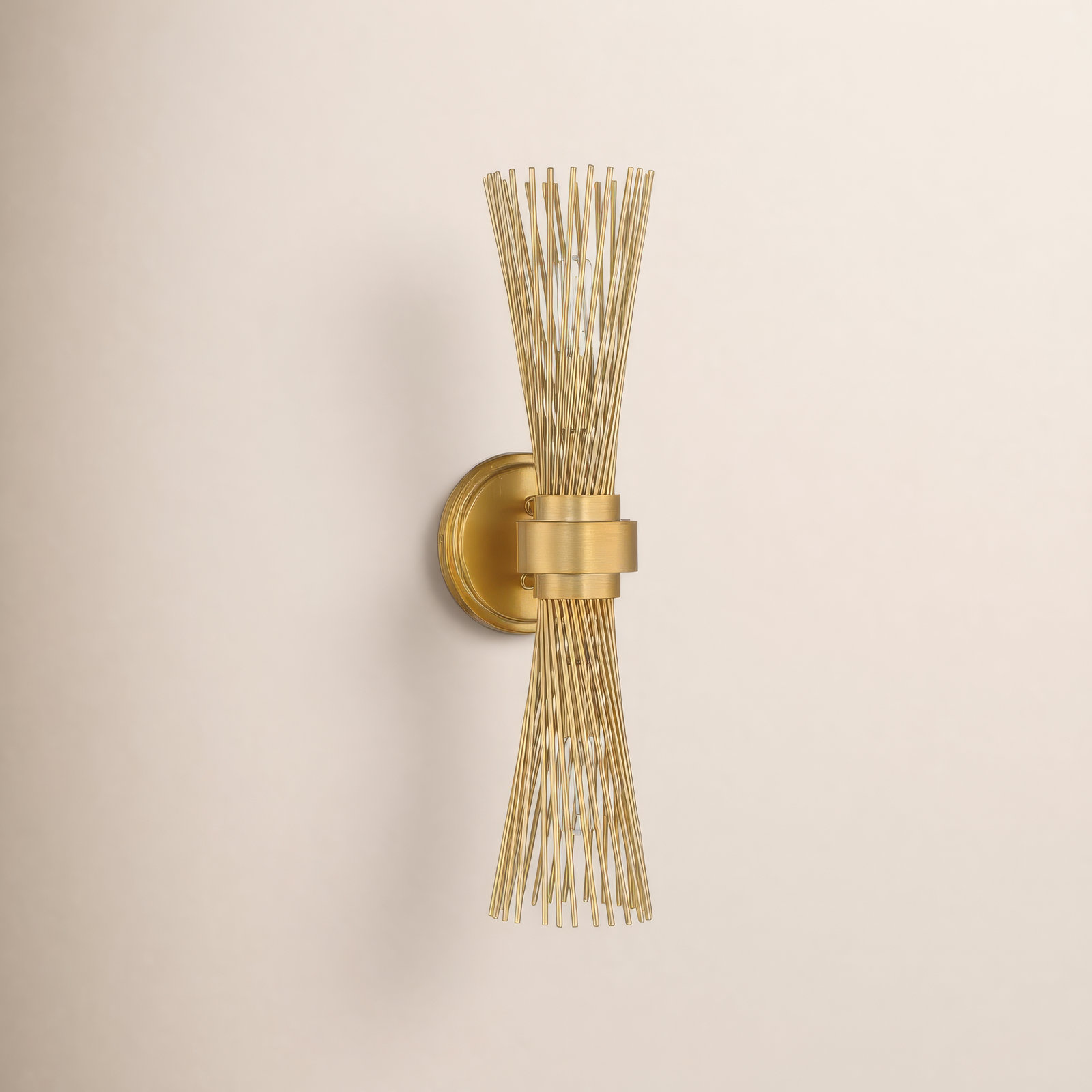 Iago 2 Light Dimmable Wall Sconces, Brass