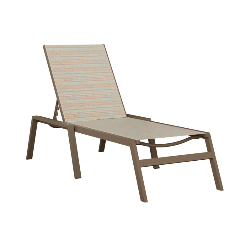 Chaise longue sans accoudoirs Berlin Gardens Vida, Argile, Kaki