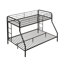 Lit superposé simple au dessus d'un lit double, aucun sommier nécessaire, grand rangement sous le lit, assemblage facile
