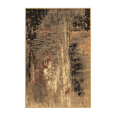 Tapis brun moderne Mid-Century Hambeldon 2808