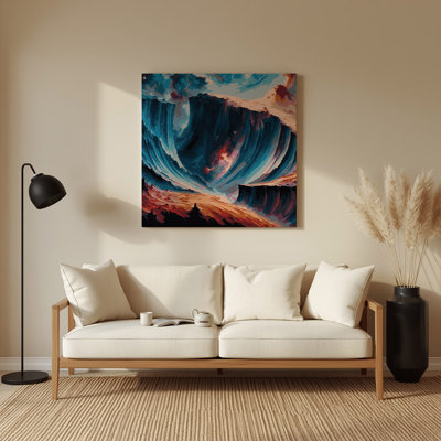 Space Carina Nebula Cosmic Cliffs Gray Metal Wall Art