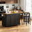 74.8" Kitchen Island With Extendable Dining Table-452636654