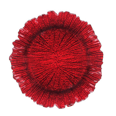 Gambell Reef Glass Charger Plate 13"D