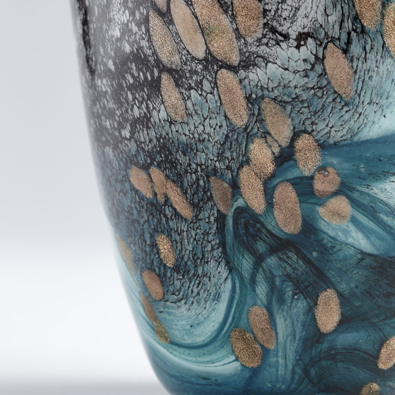 Prismatic Glass Table Vase, 15" H x 8.25" W x 8.25" D