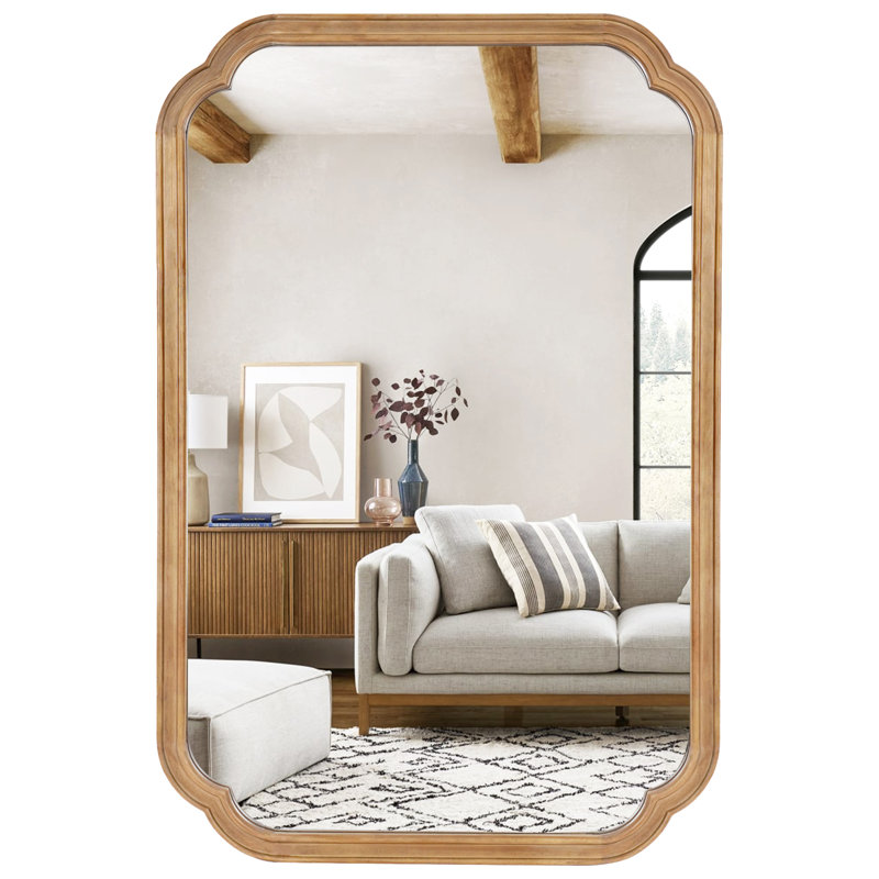 Miroir mural Ali, 1, Bois naturel, 40 po x 28 po