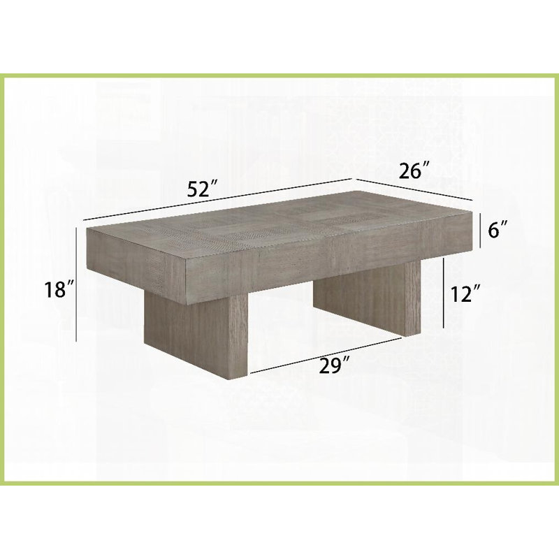 Ensemble de table basse 3 pièces en bois gris brun Assemblage facile