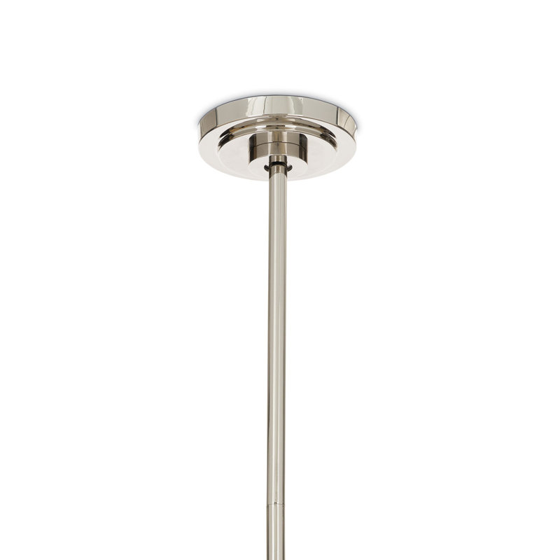 Luminaire suspendu simple Artemis (verre), Champagne, Nickel poli