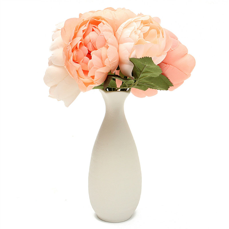 Silk Hydrangea Arrangement, Coral