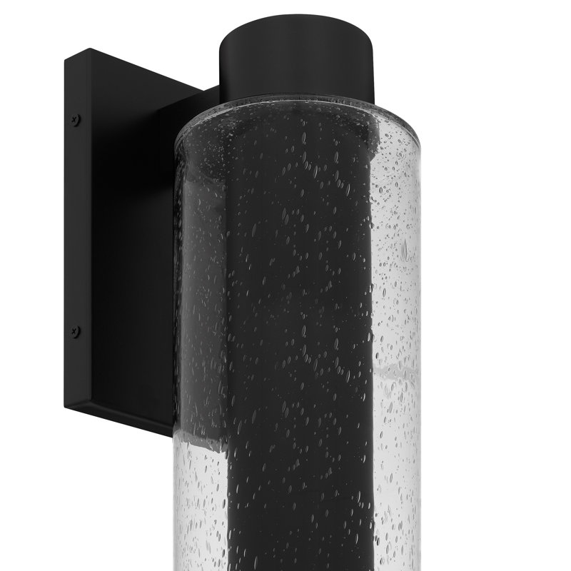 Sawyer 1-Light Matte Black Dark Sky Outdoor Wall Lantern, 19.75" H x 5.25" W x 7" D