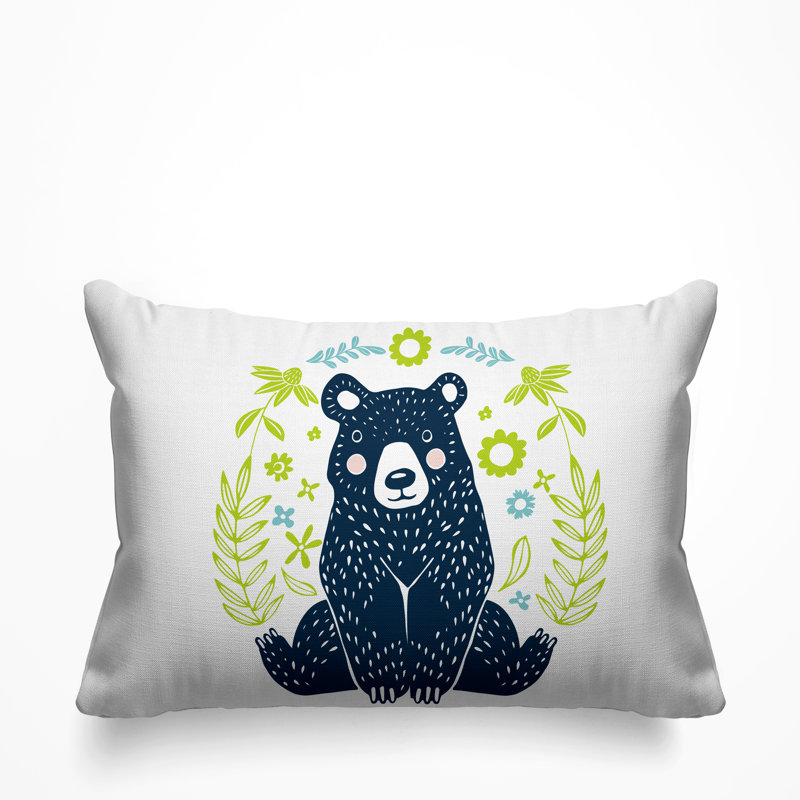 Coussin décoratif d'intérieur Buby, Vert/bleu marine