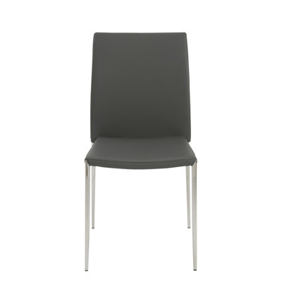 Jemaya Set of Two Faux Leather Dining Side Chairs