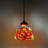 Simonson Tiffany Mini Hanging Lights Stained Glass Rose Flowers LED Bulb Included 50H"6W"
