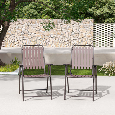 Instant Setup 2-Piece Folding Chair, No Assembly, 350Lb Capacity, Rust-Resistant & Stain-Proof For Outdoor Use