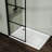 34" Walk-In Shower Screen Door For - Black Frame Clear Tempered Glass All Hardware Supplied Easy Door, 0.2" Adjustable Support Any Space