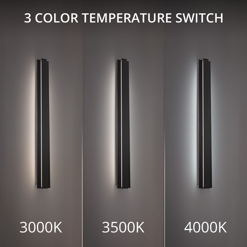 Revels Aluminum LED Wall Light, 48" H x 5" W x 2" D, 3500K, 28W