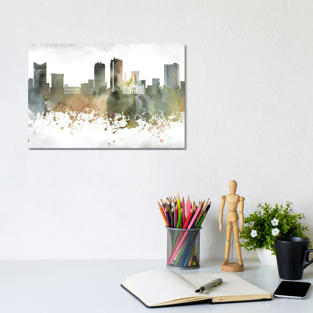 Fort Worth Skyline by WallDecorAddict - Wrapped Canvas Print
