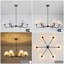 Lustre 6 lumières avec abat-jour en tissu plissé-199052792