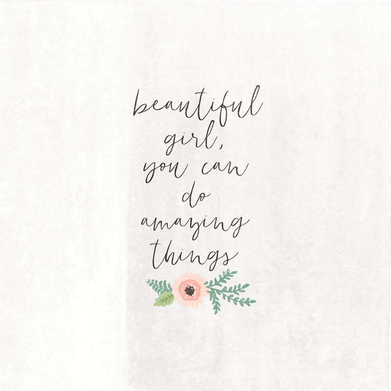 Beautiful Girl - Wrapped Canvas Print, 30cm H x 30cm W