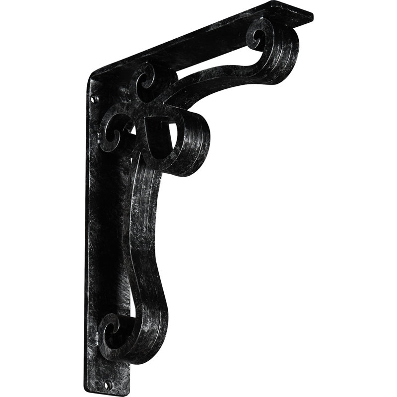 Support en fer forgé Orleans, Argent antique, H 12 po x l 2 po x P 10 po
