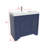 Anvay 36 in. Single Sink Freestanding Bath Vanity in Marine Blue with White Carrara Quartz Top-1264004638