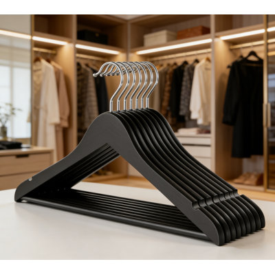 20-Pack Wooden Hangers, Sturdy And Durable, Suitable For Wardrobes, Jackets, Bridesmaid Dresses, Wedding Dresses