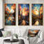 «City Austin Popart», 3 pièces sur toile-1786105017-1786105014