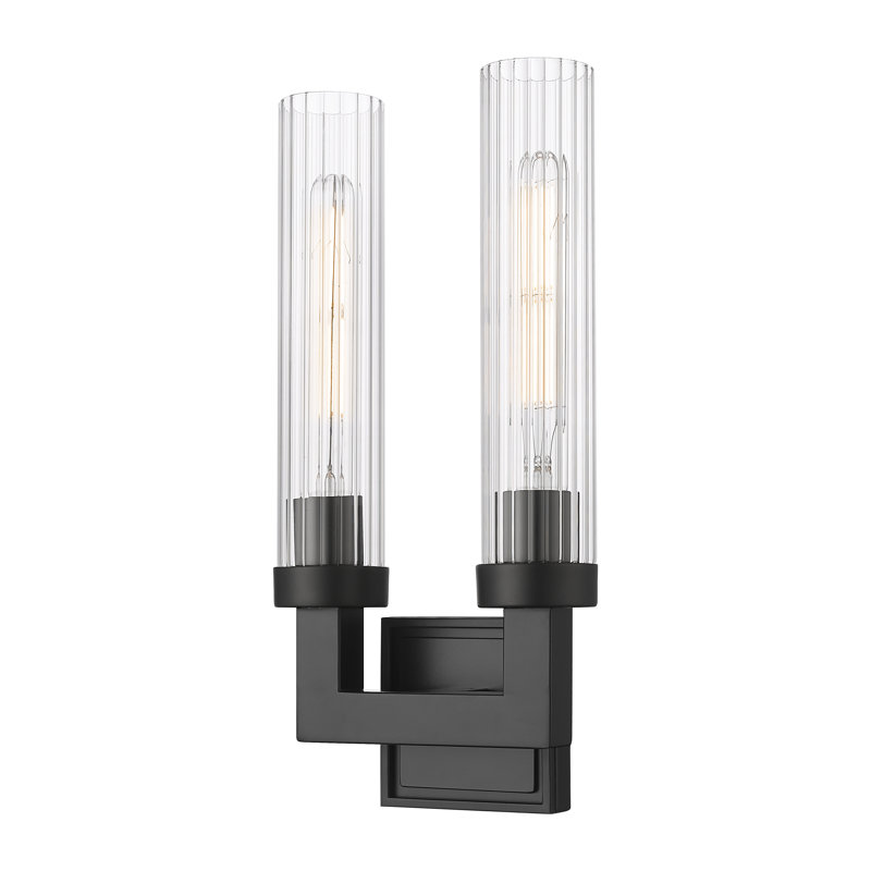 Mortola 2 Light Wall Sconce, Matte Black