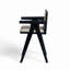 Tabouret de bar à dossier en plastique tissé crème de 27 po de hauteur - siège en tissu rembourré de mousse et structure en bois d'hévéa durable-947527968
