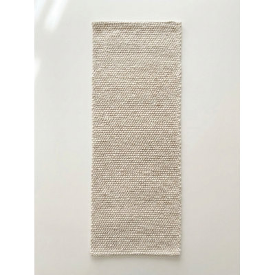 Natural Beige Pebble Beach Indoor Outdoor Table Runner 14x72
