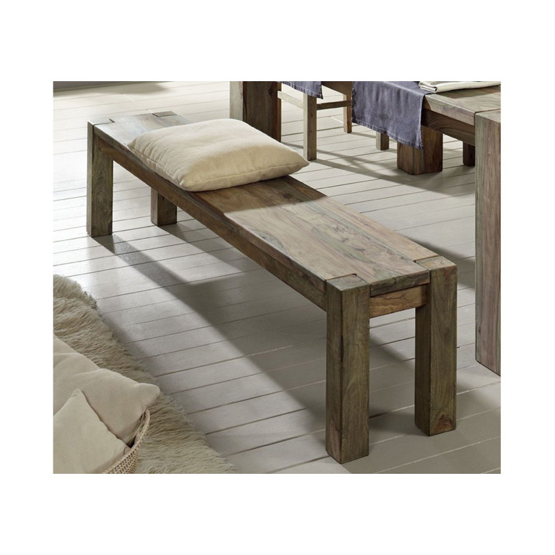 Nature Solid Wood Bench, 45cm H x 160cm W x 63cm D