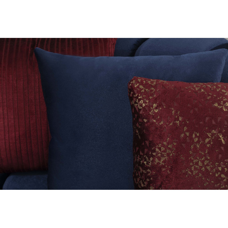 Canapé modulaire double en velours U, Velours bleu