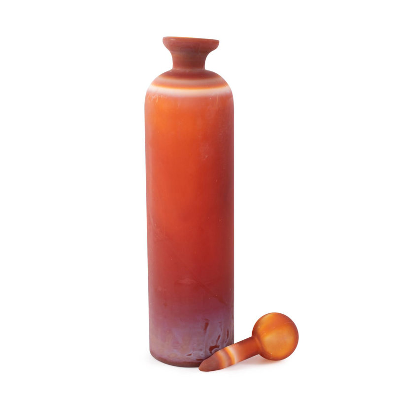 Bouteille en verre tangerine Mercer, Haut
