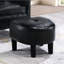 Chaise contemporaine tapissée noire et, nappe ouatée en fibres, ressort, mousse, ajoute une touche d'élégance à la sangle de la pièce assortie, quincaillerie, convenant à un coin détente-1890370849