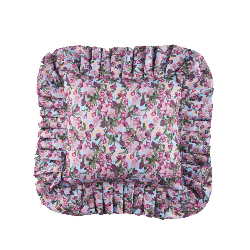 Ruffled Pillow Cover Romance is Dead, Blue